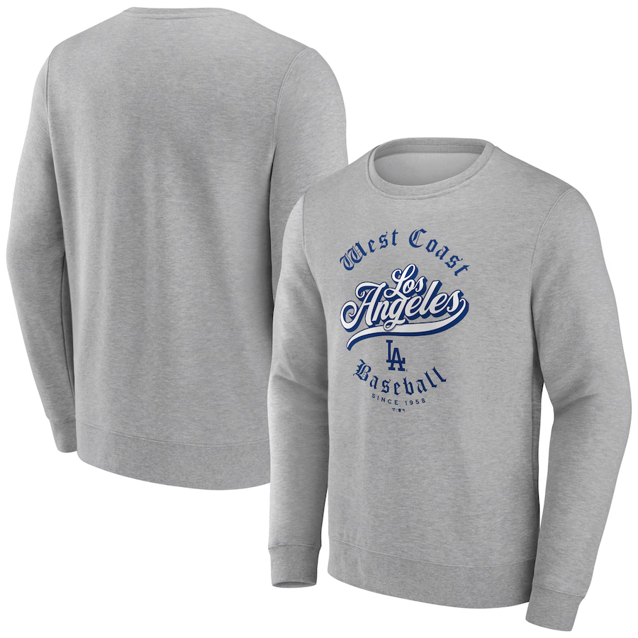 Men Los Angeles Dodgers 2024 MLB World Series Champions grey hoodie style 12